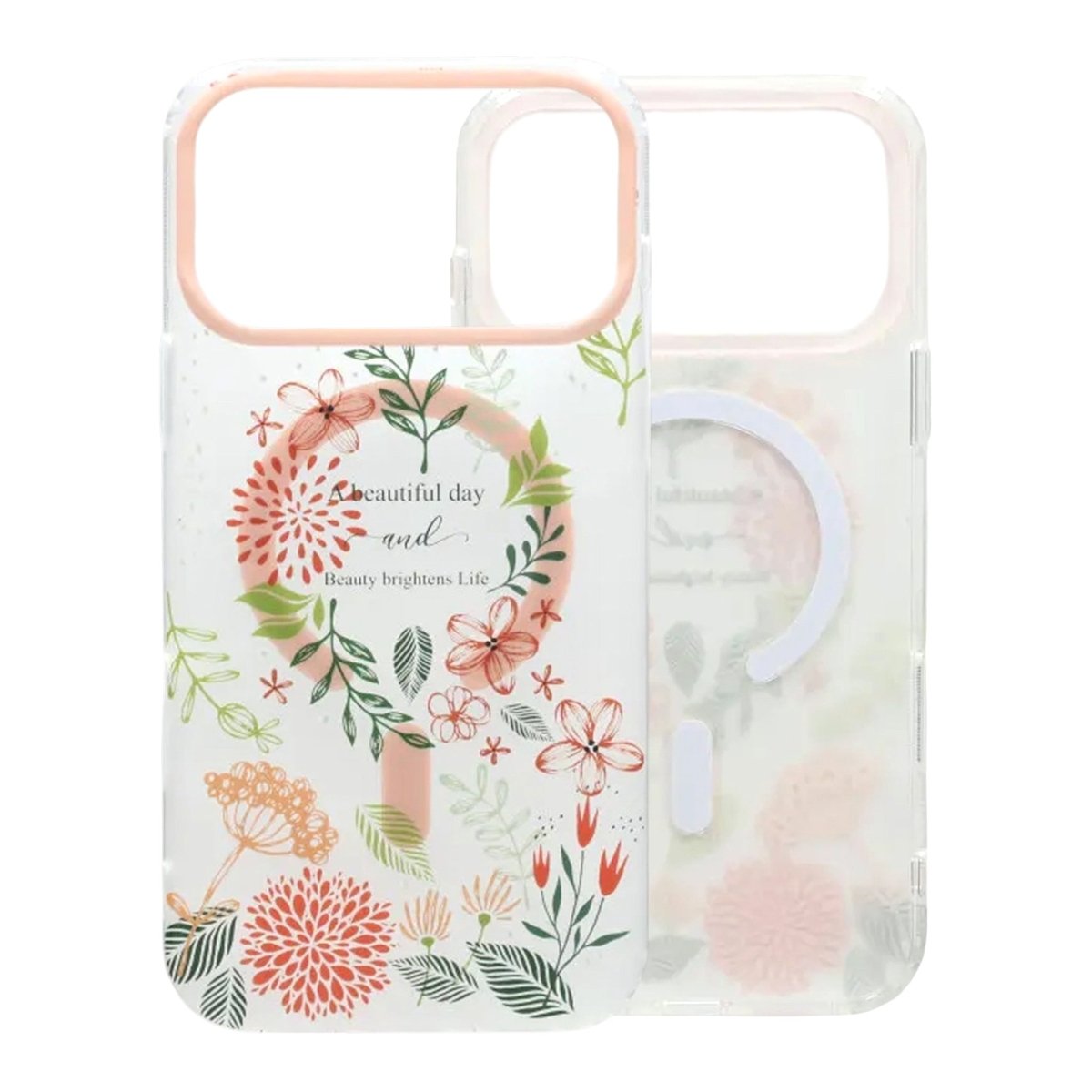 iPhone 17 Pro Kuori Floral Matte MagSafe Oranssi