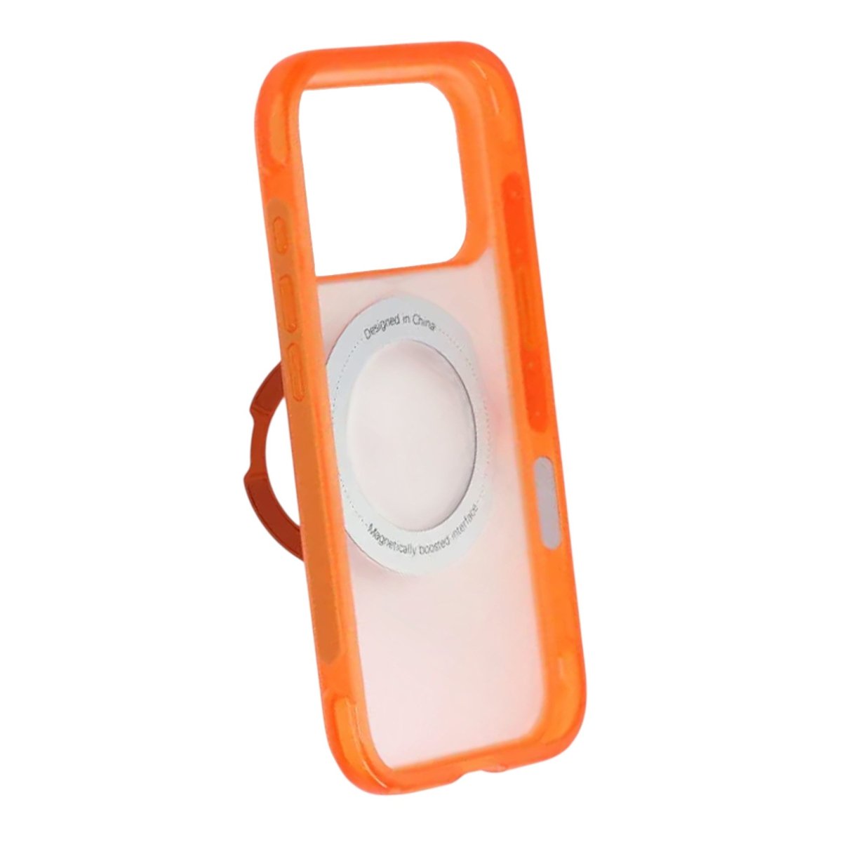 iPhone 17 Pro/iPhone 18 Pro Kuori mattapintainen rengasteline MagSafe Oranssi