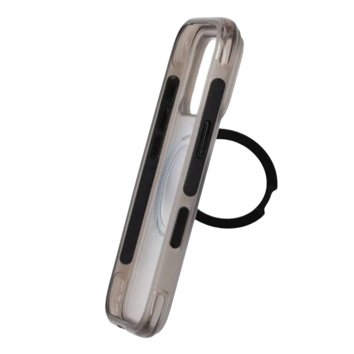 iPhone 17 Pro/iPhone 18 Pro Kuori mattapintainen rengasteline MagSafe Musta