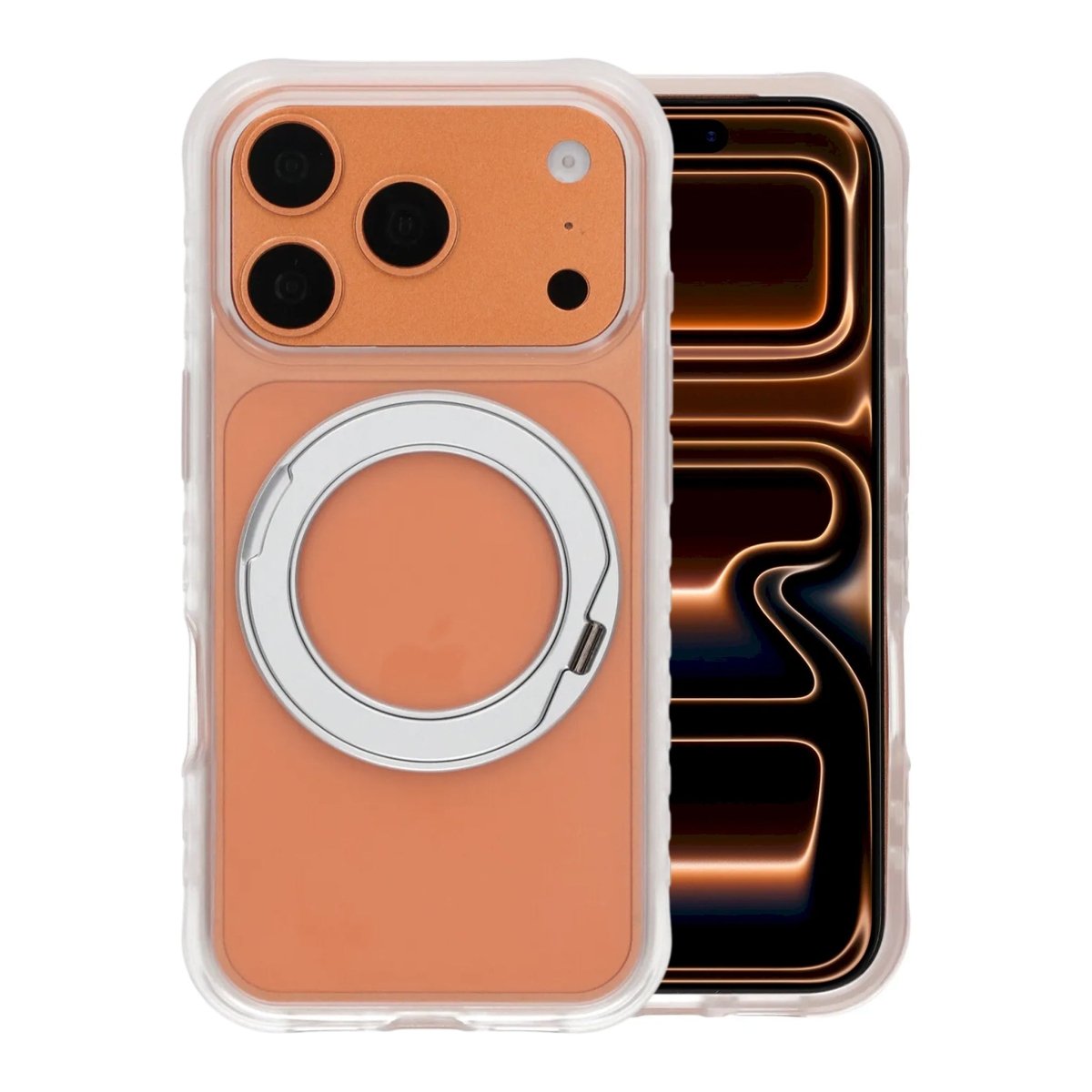 iPhone 17 Pro Max/iPhone 18 Pro Max Kuori rengasteline MagSafe Valkoinen