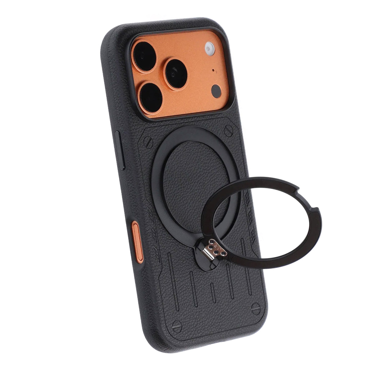 iPhone 17 Pro Max/iPhone 18 Pro Max Kuori Mecha MagSafe-teline Musta