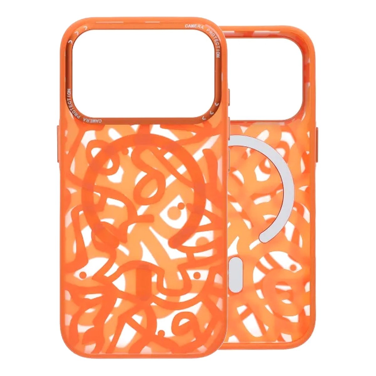 iPhone 17 Pro -kuori Graffiti MagSafe Oranssi