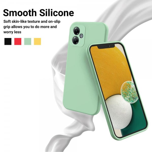 Motorola Moto G14 Suojakuori hihnalla, silikoni, vihreä