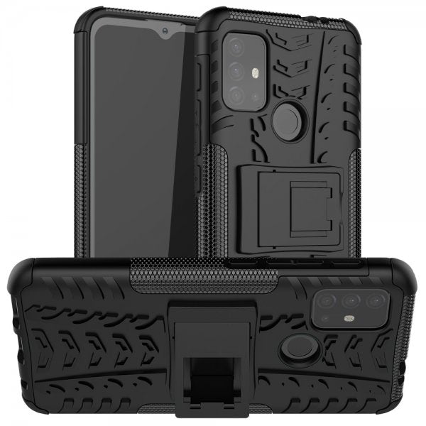 Motorola Moto G30 Kuori Rengaskuvio Jalustatoiminto Musta