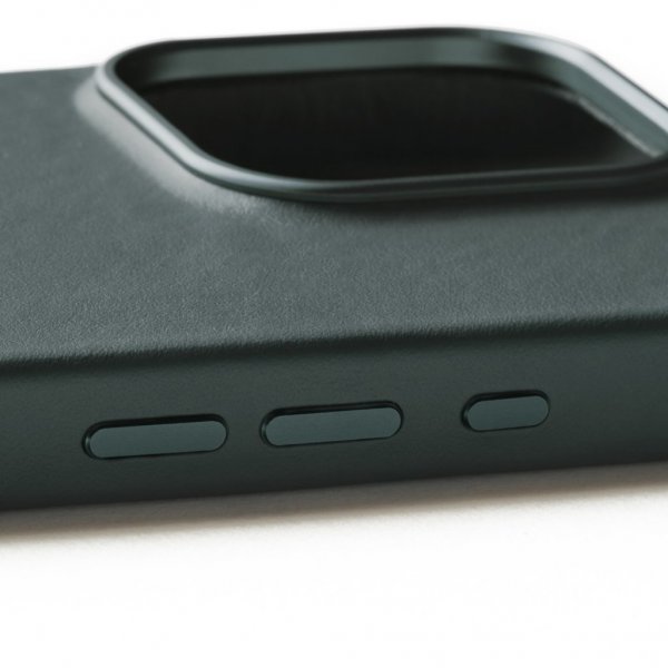 Mujjo iPhone 16 Pro Kuori Täysnahkakotelo Livid Green