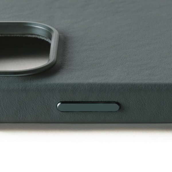 Mujjo iPhone 16 Pro Kuori Täysnahkakotelo Livid Green