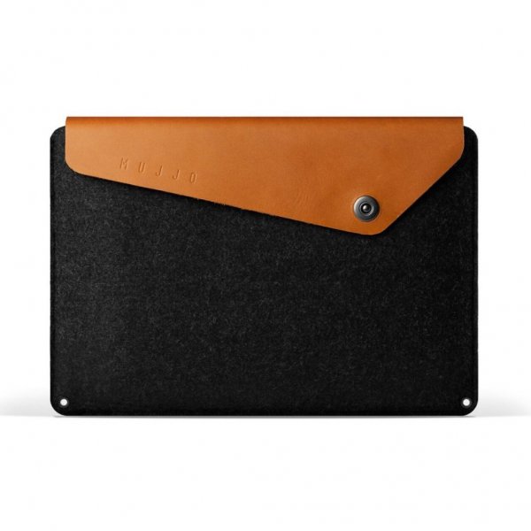 Mujjo MacBook Sleeve 16" Ruskea Musta
