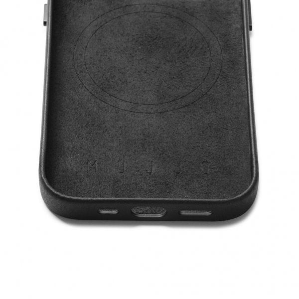Mujjo iPhone 14 Full Leather Case MagSafe Monaco Blue
