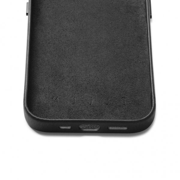 Mujjo iPhone 14 Full Leather Wallet Case - Monaco Blue