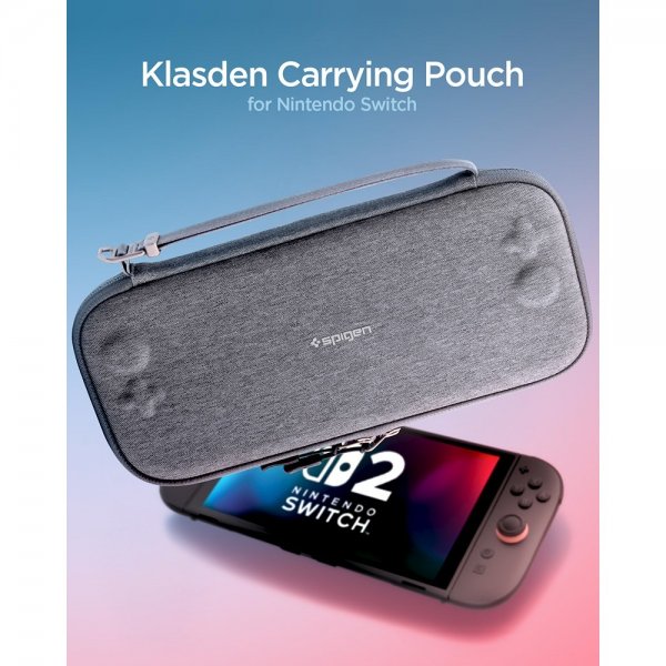 Spigen Nintendo Switch 2 -suojakotelo Klasden Pouch 2 Charcoal Gray