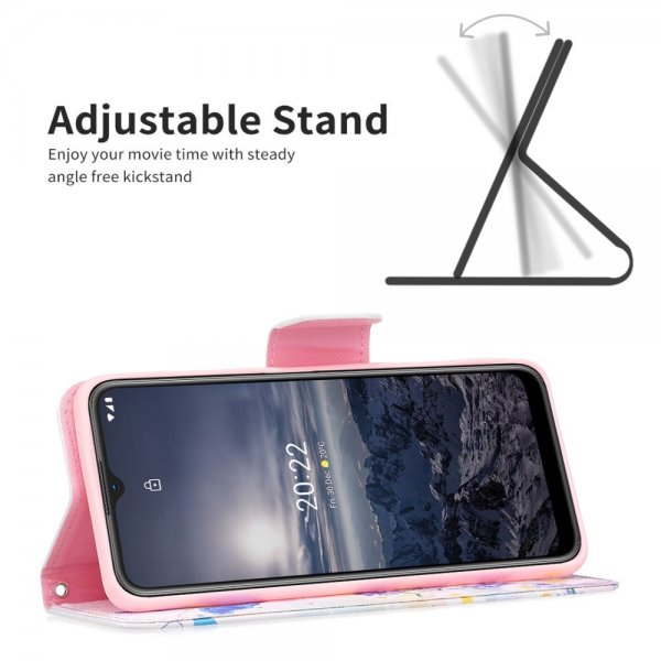 Nokia G11/G21 Suojakotelo Perhos- ja kukka-aiheilla