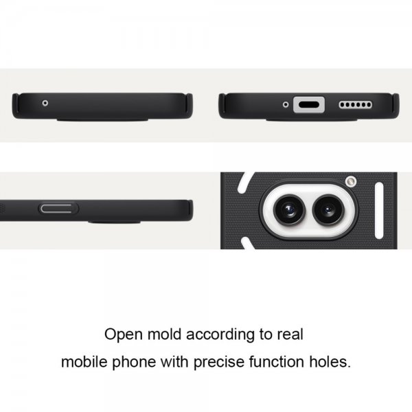 Nillkin Nothing Phone (2a) Suojakuori Super Frosted Shield Musta