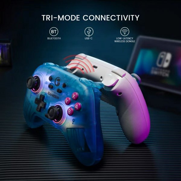 GameSir Nova HD Rumble -peliohjain 2.4G Neon Teal