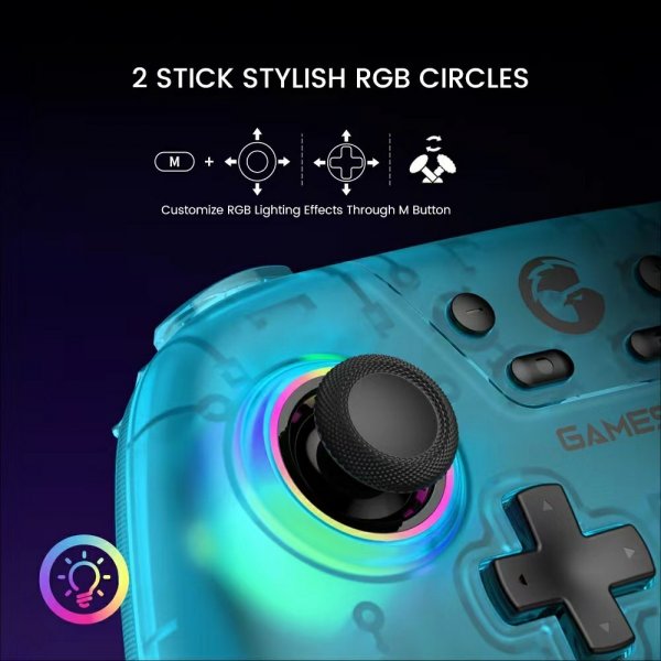 GameSir Nova HD Rumble -peliohjain 2.4G Neon Teal