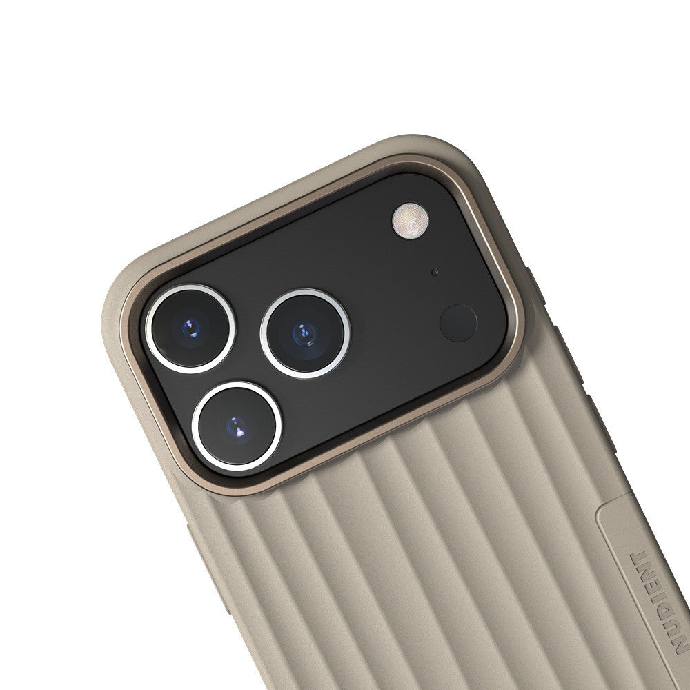 Nudient iPhone 17 Pro/iPhone 18 Pro Kuori Bold Case MagSafe Linen Beige