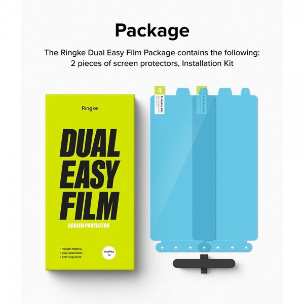 Ringke OnePlus 12 -näytönsuoja Dual Easy Film 2-pakkaus