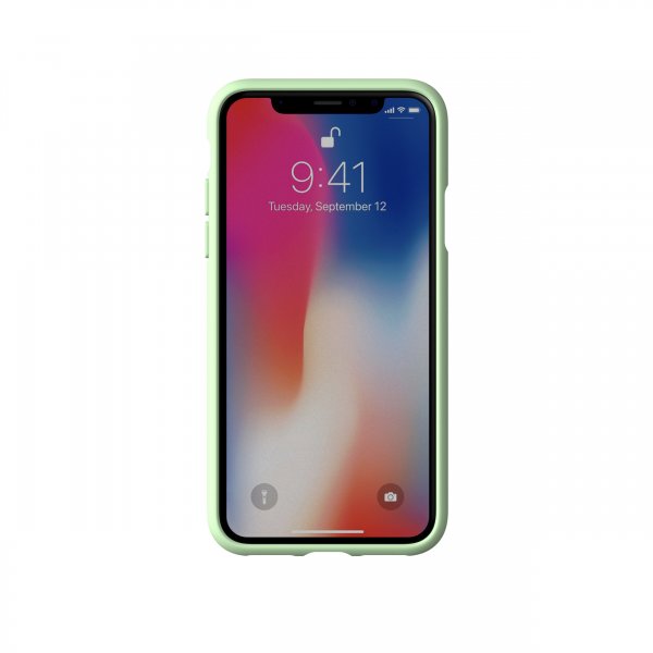Adidas iPhone X/Xs -kuori TAI Muotoonvalettu kuori kangas FW18 Clear Mint