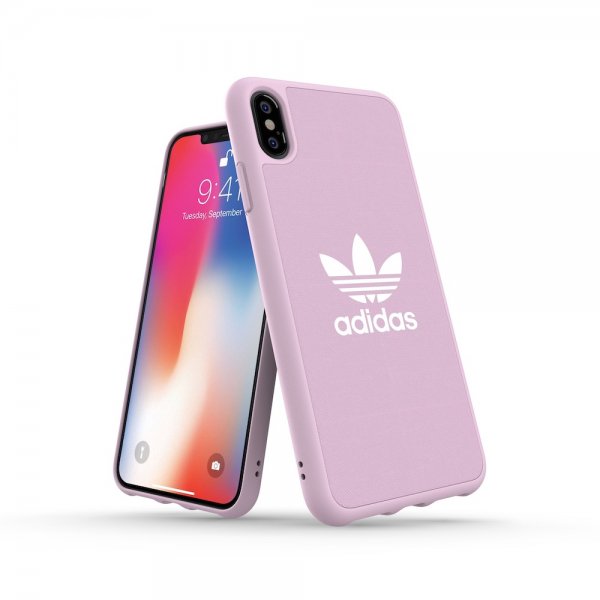 Adidas iPhone Xs Max kuori OR Moulded Case Canvas FW18 Clear Pink