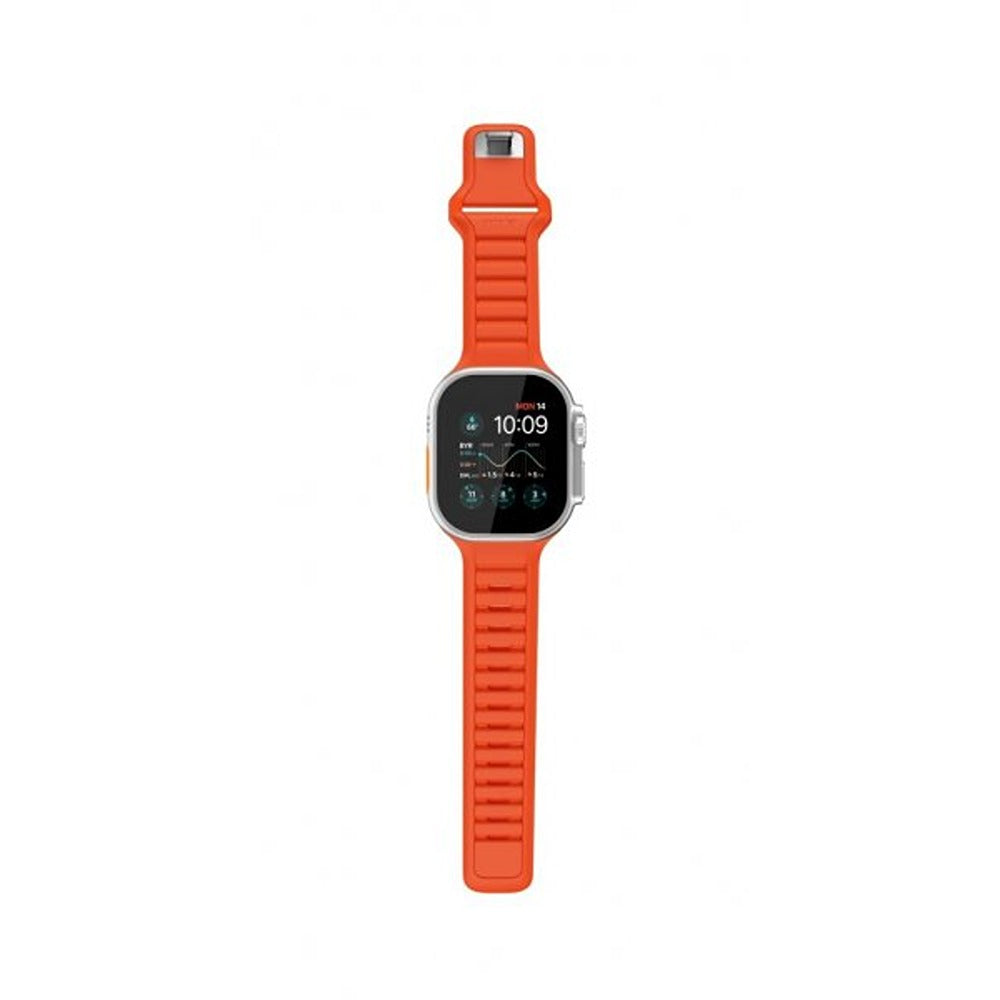 KeyBudz Apple Watch 44/45/46mm/Apple Watch Ultra -ranneke Journey Electric Orange