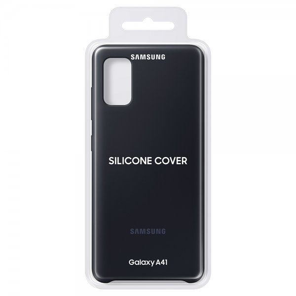Samsung Original Galaxy A41 -silikonisuojakuori, musta