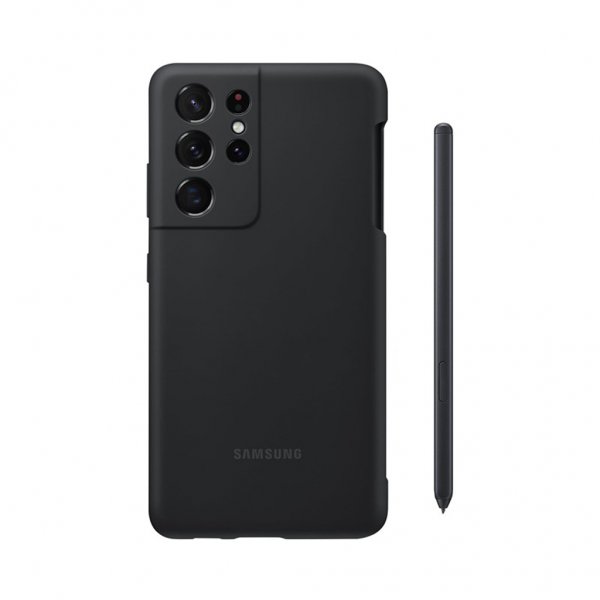 Samsung Original Galaxy S21 Ultra -silikonisuojakuori ja S Pen, musta