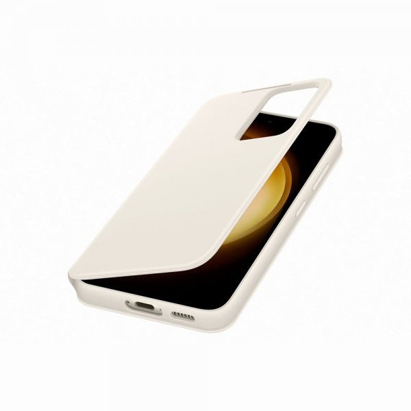Samsung alkuperäinen Galaxy S23 Plus kotelo Smart View Wallet Case, Cream
