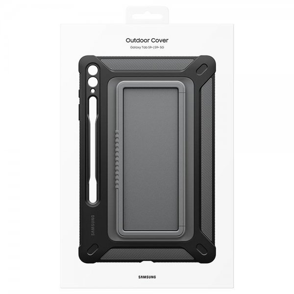 Samsung alkuperäinen Galaxy Tab S9 Plus Outdoor Cover -suojakuori, titaani