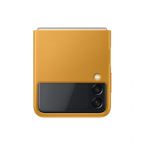 Samsung Original Galaxy Z Flip 3 -nahkakotelo, sinapinkeltainen