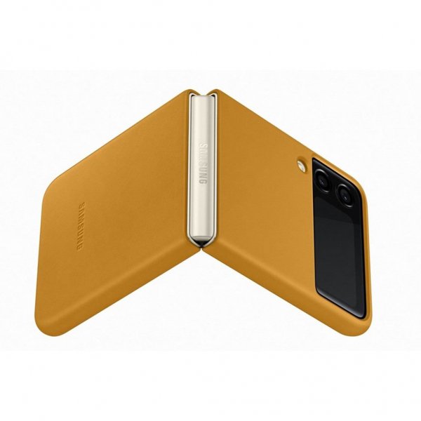 Samsung Original Galaxy Z Flip 3 -nahkakotelo, sinapinkeltainen