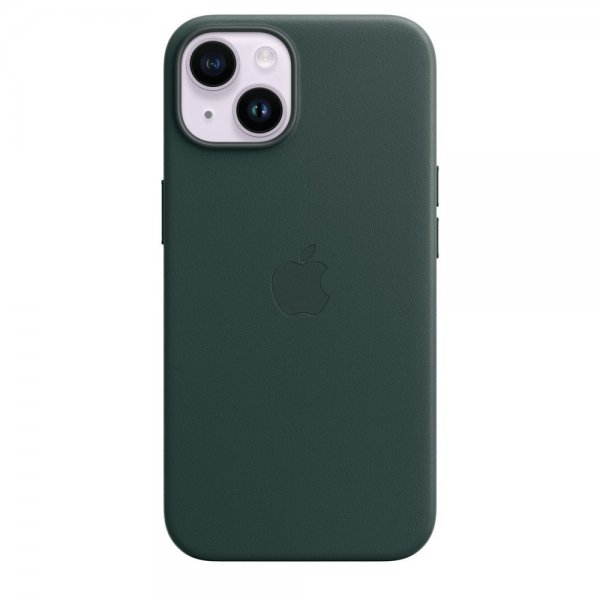 Apple Alkuperäinen iPhone 14 Plus Leather Case MagSafe Metsänvihreä