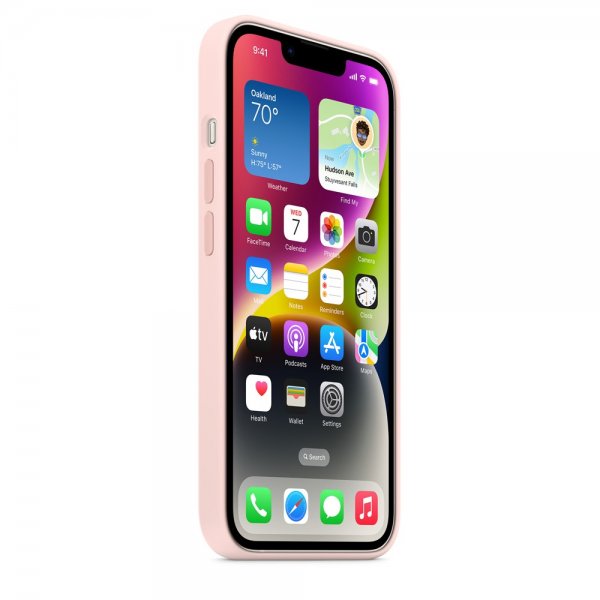 Apple Alkuperäinen iPhone 14 Plus Silikonisuojakuori MagSafella - Liiturósa