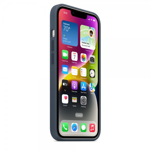 Apple Alkuperäinen iPhone 14 Plus Silicone Case MagSafe Myrskynsininen