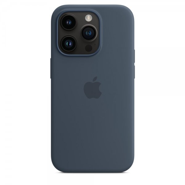 Apple Original iPhone 14 Pro Max Kuori Silikonikuori MagSafe Storm Blue