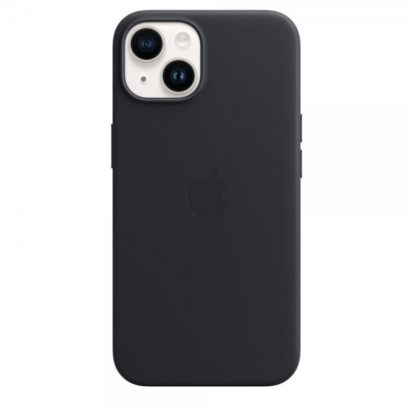 Apple Original iPhone 14 Kuori Nahkakuori MagSafe Midnatt