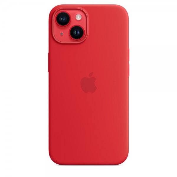 Apple Alkuperäinen iPhone 14 Silikonisuojakuori MagSafe (PRODUCT)RED