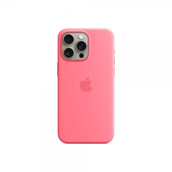 Apple Original iPhone 15 Pro Max Kuori Silikoni MagSafe Vaaleanpunainen