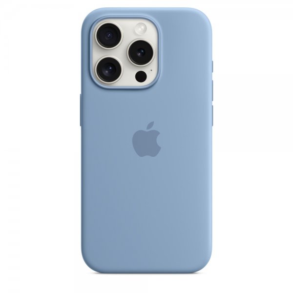 Apple Alkuperäinen iPhone 15 Pro Max Silikonikuori MagSafe Talvensininen