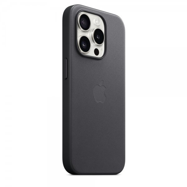 Apple Original iPhone 15 Pro Kuori FineWoven MagSafe Musta