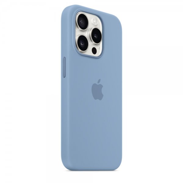 Apple Original iPhone 15 Pro Kuori Silikoni MagSafe Talvinen sininen
