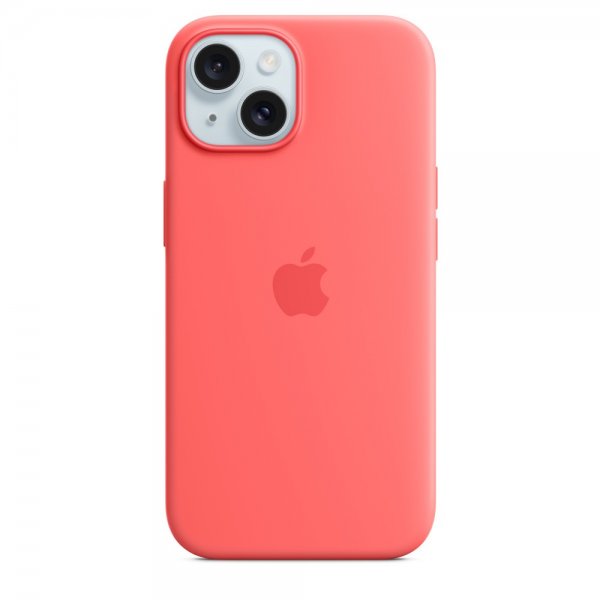 Apple Alkuperäinen iPhone 15 Silikonikuori MagSafe Guava