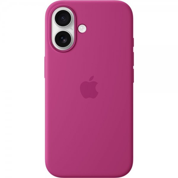 Apple Original iPhone 16 Kuori Silikonikuori MagSafe Fuksia