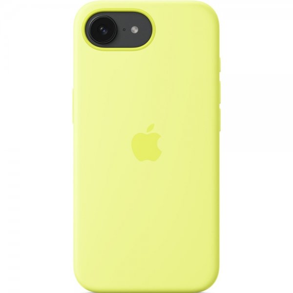 Apple Original iPhone 16e Kuori Silikonikuori Neonkelta