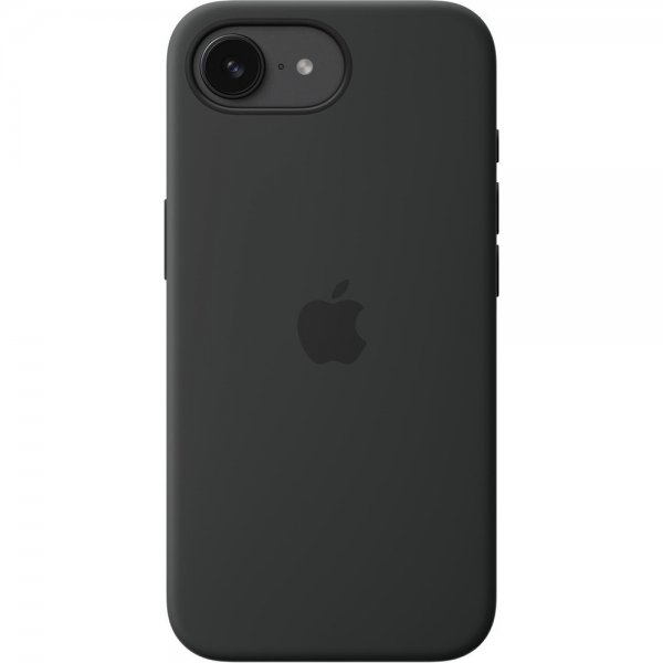 Apple Original iPhone 16e Kuori Silikonikuori Musta