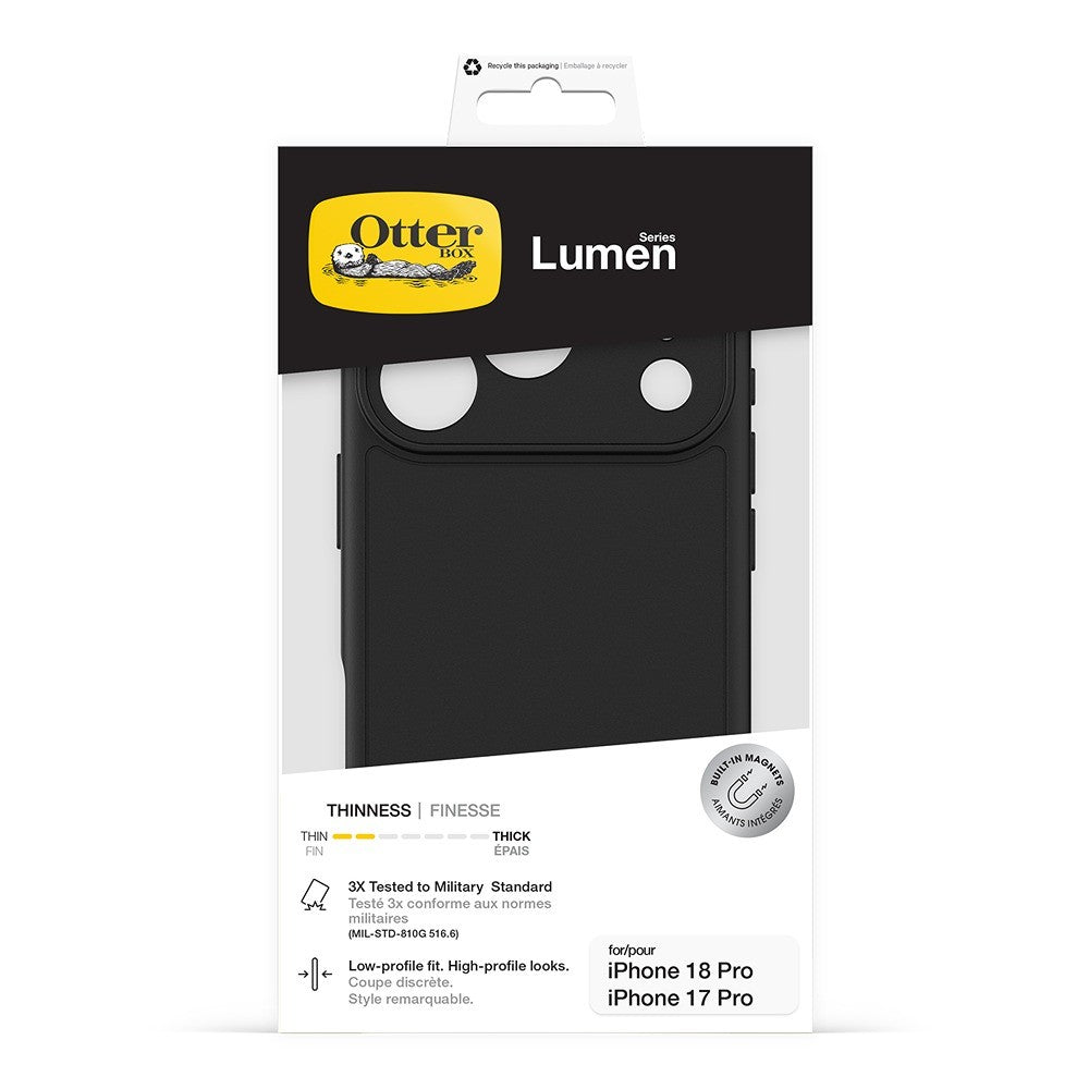 Otterbox iPhone 17 Pro/iPhone 18 Pro Kuori Lumen MagSafe Musta