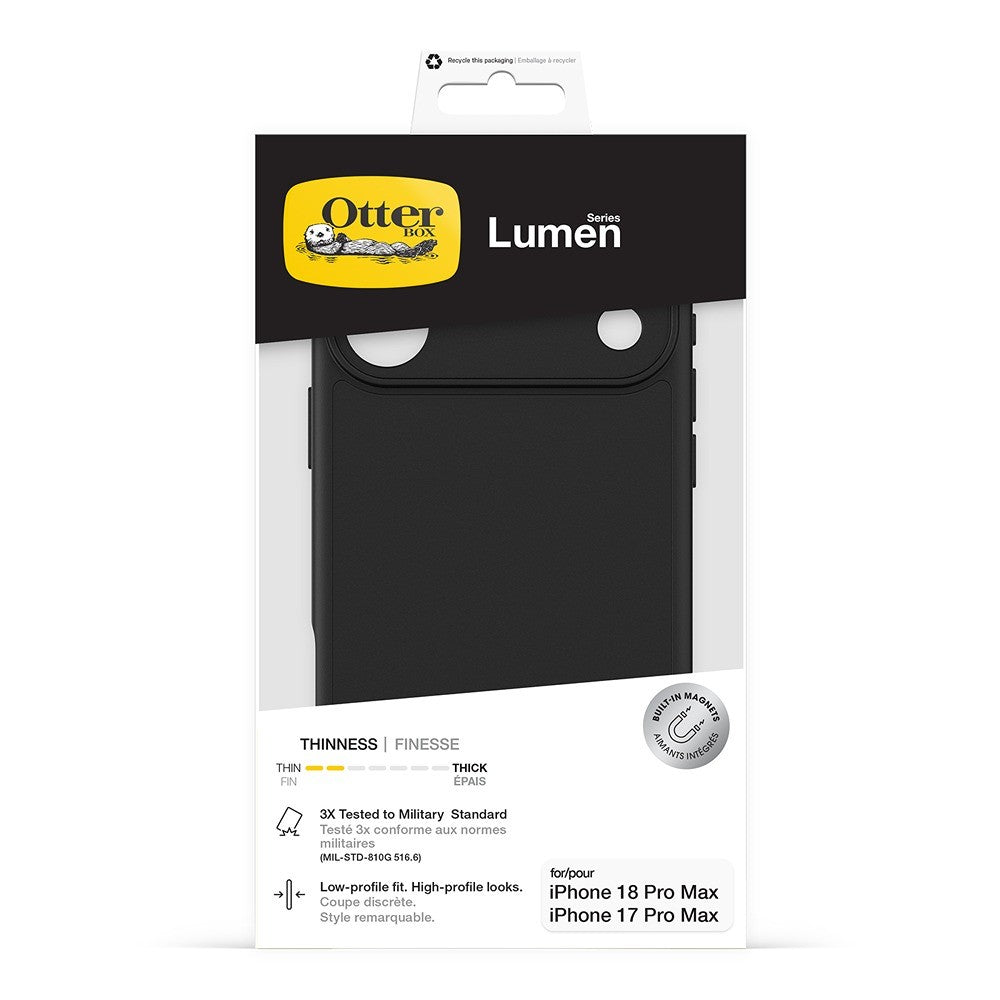 Otterbox iPhone 17 Pro Max/iPhone 18 Pro Max Kuori Lumen MagSafe Musta