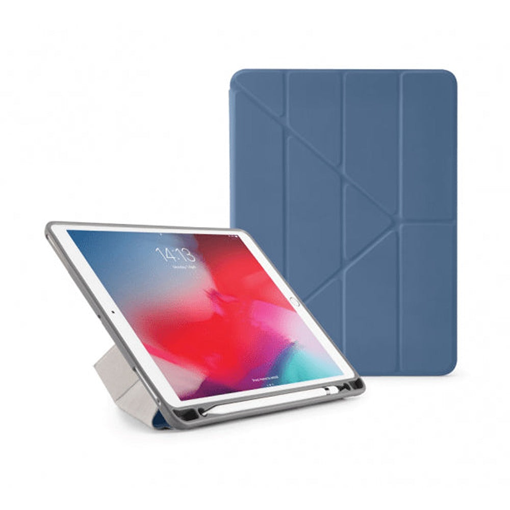 Pipetto iPad Air 2019 (3. sukupolvi)/iPad Pro 10.5 suojakotelo Origami Pencil laivastonsininen