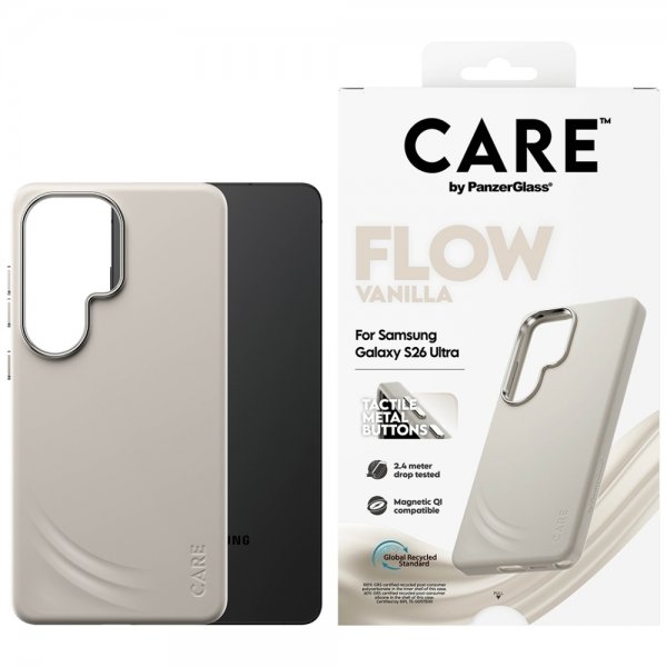 CARE by PanzerGlass Samsung Galaxy S26 -suojakuori Flow MagSafe Vanilla