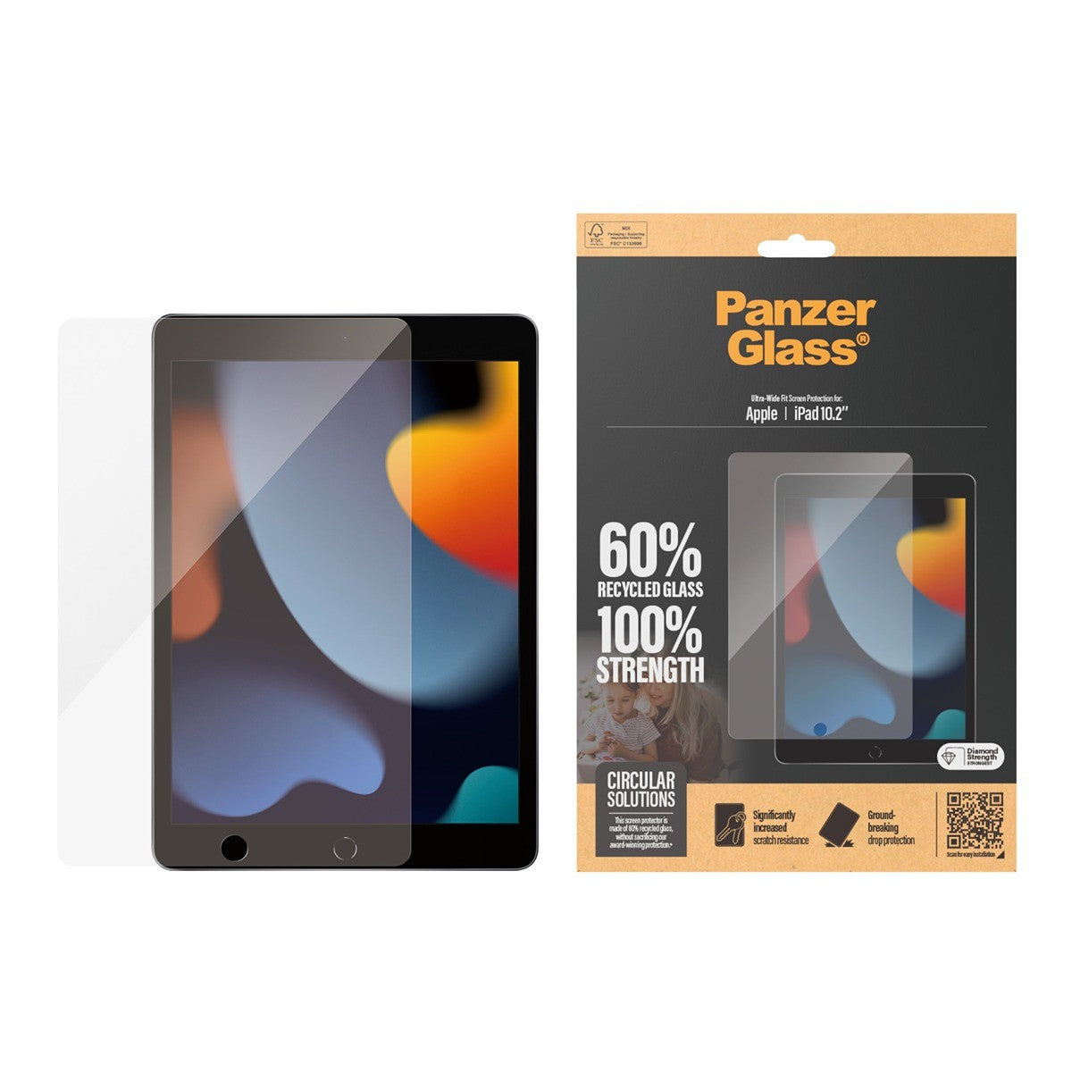 PanzerGlass iPad 10.2 (gen 7/8/9) Näytönsuoja Ultra-Wide Fit