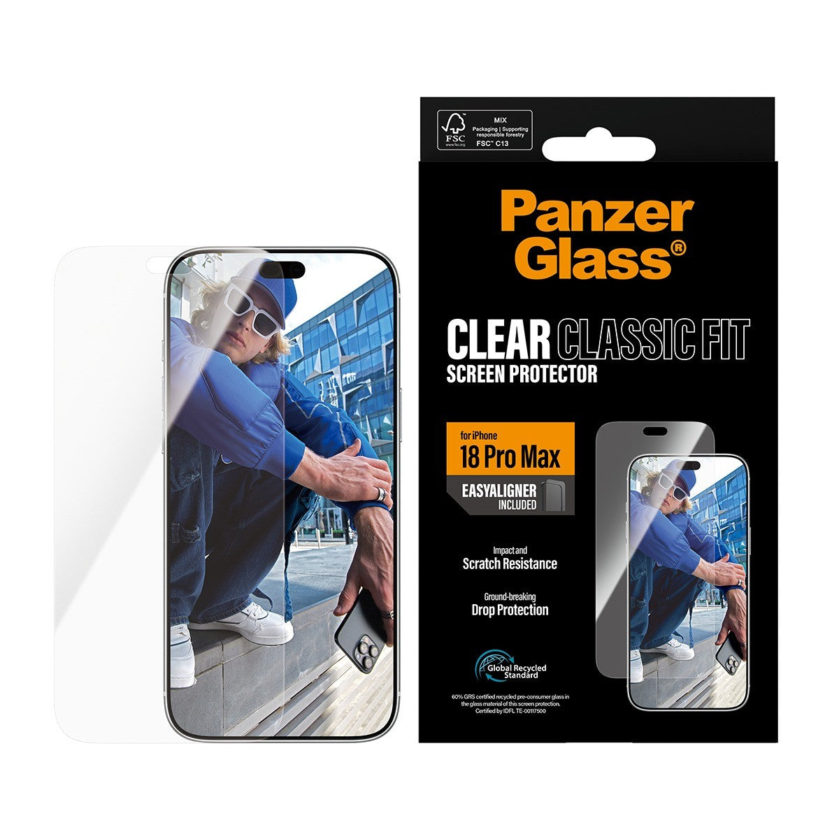 PanzerGlass iPhone 18 Pro Max Näytönsuoja Classic Fit EasyAligner