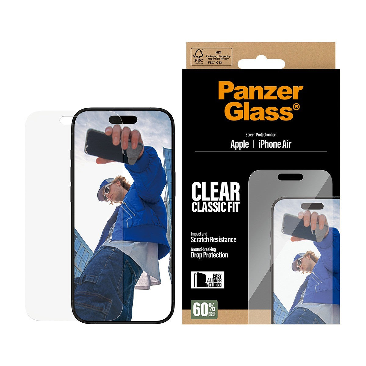 PanzerGlass iPhone Air Näytönsuoja Classic Fit EasyAligner